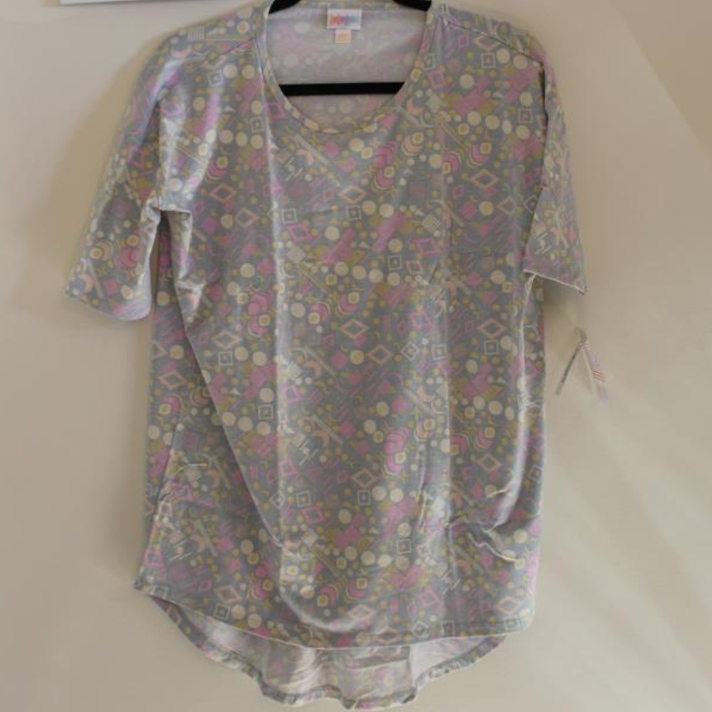 LuLaRoe Irma shirt tunic, size XXS, pastel